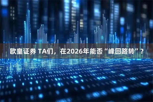欧皇证券 TA们，在2026年能否“峰回路转”？