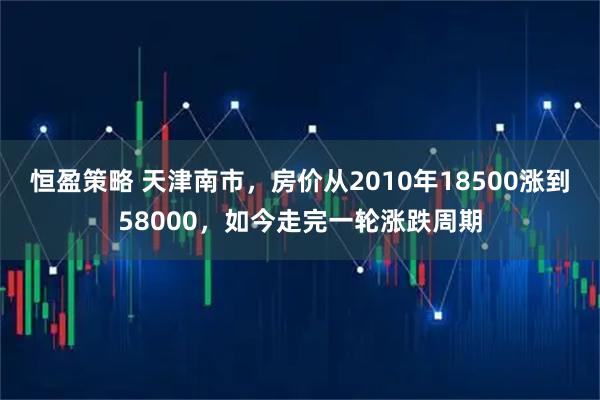 恒盈策略 天津南市，房价从2010年18500涨到58000，如今走完一轮涨跌周期